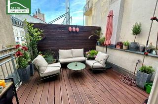 Maisonette kaufen in Große Stadtgutgasse, 1020 Wien, Schmuckstück im Barockhäuschen! Charmante Altbau-Dachgeschoss-Maisonette-Wohnung Nähe Augarten! Neben der U2! Wohngenuss auf 3 Ebenen mit Terrasse!