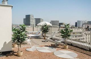 Wohnung mieten in Favoritenstraße 91, 1100 Wien, JONN-Y möbliertes Apartment mit Terrasse / Pauschalmiete inkl. Gym, Sauna, Dachterrasse, Community Area, Internet etc.! 7 Min. zum Stephansplatz!