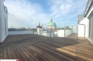 Wohnung mieten in 1040 Wien, TRAUMHAFTE DG-WOHNUNG MIT BLICK AUF DIE KARLSKIRCHE!
