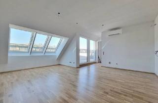 Wohnung kaufen in Platzergasse, 1210 Wien, Stilvolle 3 Zimmer Dachgeschosswohnung mit Terrasse - Klimaanlage - Marchfeldkanal in der Nähe - Eigengrund
