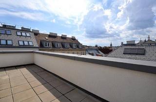 Wohnung mieten in Pillersdorfgasse, 1020 Wien, Neuwertig! Exklusive 2-Zi-DG-Whg mit 23m² DACHTERRASSE! LUFTWÄRMEPUMPE mit KÜHLFUNKTION! Nähe U2/ U1! Südwest-seitig!