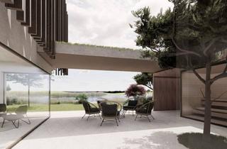 Villen zu kaufen in Golf Club Föhrenwald- Linsberg, 2821 Lanzenkirchen, Luxus am Wasser - Architekturvilla mit Atrium, Sauna & direktem See Zugang