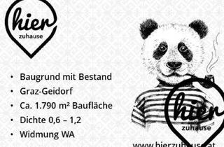 Grundstück zu kaufen in 8010 Graz, Graz Geidorf: Projektliegenschaft | 1.790 qm | Dichte 0,6-1,2 (WA)