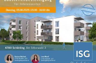 Wohnung mieten in Am Silberwald, 4780 Schärding Innere Stadt, NEUBAU! 3-Zimmer-Mietkauf-Wohnung Top 4 im EG mit Eigengarten in Schärding (Eigenmittel erforderlich)