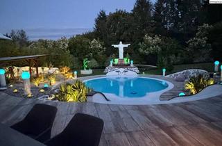 Villen zu kaufen in Vöcklabruck, 4849 Puchkirchen, Außergewöhnliche Villa mit Viel Privatsphäre, Pool & Beachfeeling