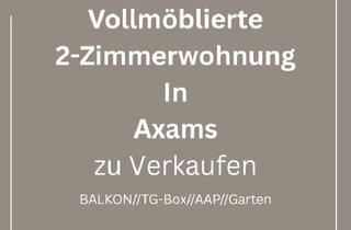 Wohnung kaufen in 6094 Axams, Vollmöblierte 2-Zimmer-Wohnung mit Balkon, Gemeinschaftsgarten, AAP und Garage in Axams