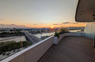 Wohnung mieten in Wagramer Straße, 1220 Wien, Luxury 3-BR Apartment w full city view | +58m² Terrace | Pool, Gym, Concierge & Lounges | Near UNO City, VIS & City center | No Agent Fee