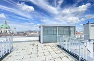 Maisonette kaufen in Schwindgasse, 1040 Wien, Exklusive Maisonette im Dachgeschoß im Herrschaftlichen Palais, mit Terrassen, Blick Richtung Karlskirche - zu Kaufen in 1040 Wien
