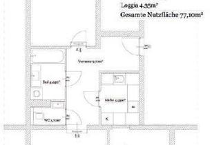 Wohnung mieten in Straußengasse, 1050 Wien, Klimatisierte 3-Zimmer-Wohnung mit Loggia