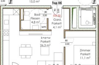 Wohnung kaufen in  Höchst, Neubauwohnung, 2 Zimmer, 2. Obergeschoß 46,30 m2