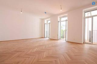 Wohnung kaufen in Akkonplatz, 1150 Wien, ERSTBEZUG, RUHIG, JETZT einziehen! Kernsanierter Albau mit modernster Ausstattung 106 m² Wohnfläche, TOP16 / 4 Zimmer plus Nebenräume 13,4m² SW-Balkon-Loggia