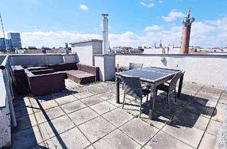Wohnung mieten in Viktorgasse, 1040 Wien, TERRASSENHIT, U1-NÄHE, 84 m2 Dachgeschoß mit 30 m2 Terrasse, 2 Zimmer, Wohnküche, 2 Bäder, Parketten, Viktorgasse