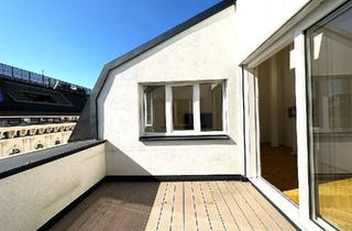 Wohnung mieten in Gonzagagasse, 1010 Wien, BÖRSE-NÄHE, klimatisiertes 98 m2 Dachgeschoss mit 9 m2 Terrasse, 3 Zimmer, Extraküche, 2 Bäder, Gonzagagasse