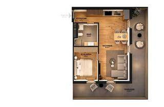 Anlageobjekt in Professor-Schunbach-Straße 2/3. 30, 6300 Wörgl, Kapitalanlage: 2 Zimmer, 46 m², Wörgl - Erstbezug mit 14 m² Terrasse, nachhaltiger Holzbau | Barrierefrei, Lift, Photovoltaik
