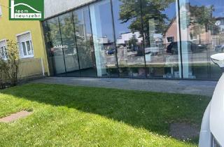 Gewerbeimmobilie kaufen in 1220 Wien, FÜR Gewerbe, Praxis, Büro etc..Ca. 147m² barrierefreie Gewerbefläche im EG mit separatem Eingang & großer Glasfassade in modernem Niederenergiebau aus 2009. Schöner Garten für Privat oder Lagerhalle/Nebengebäude. - WOHNTRAUM