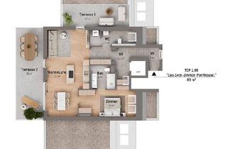 Penthouse kaufen in Langenzersdorfer Straße 66, 1210 Wien, 1210, Langenzersdorfer Straße, In Strebersdorf am Fuße des Bisambergs, 2-Zimmer-Penthouse