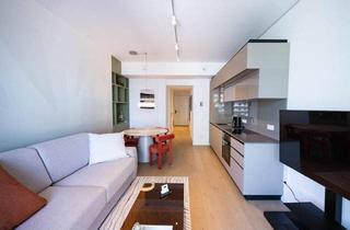 Wohnung mieten in Donau, 1220 Wien, Sonnenuntergänge, Skyline & Donau – Ihr neues vollausgestattetes Luxusapartment in den DANUBEFLATS