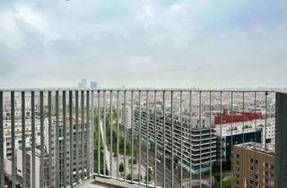 Wohnung mieten in Karl-Popper-Straße, 1100 Wien, The Metropolitan | 1 Zimmer 64 m² | 12. OG | 2 Balkone | Gemeinschaftsdachterrasse im 19. Stock