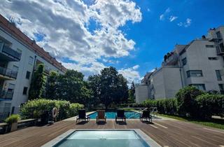 Maisonette mieten in 1190 Wien, Lichtdurchflutete Maisonette (klimatisiert) mit Terrasse und Pool