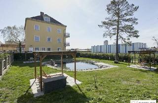 Wohnung mieten in 1110 Wien, Bestlage Kaiserebersdorf! Möblierte 2-Zimmer-Wohnung mit Balkon, Gartennutzung und Schwimmbiotop
