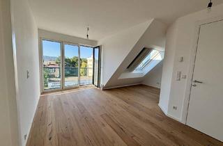 Wohnung mieten in Feldkellergasse 16, 1130 Wien, Provisionsfrei! Helle 2-Zimmer Dachgeschosswohnung mit verlockendem Ausblick - Erstbezug
