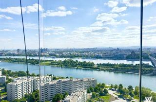 Wohnung kaufen in 1220 Wien, Über den Dächern Wiens: 2-Zimmer-Loggiawohnung mit Panorama-Ausblick | 24. Stock | Blick auf die Innenstadt | Inkl. Eigener Tiefgaragenstellplatz