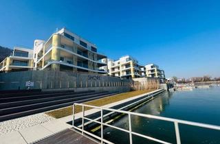 Wohnung kaufen in Kuchelauer Hafenstraße 98, 1190 Wien, PROVISIONFREI! ERSTBAZUG! DIREKTEM BLICK AUF DIE DONAU! THE SHORE! 1. STOCK! RUHIG! HELLE 2. ZIMMER MIT 7m² BALKON! CONCIERGESERVICE! FITNESS! SPA-BEREICH! EINBAUKÜCHE!