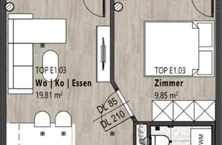 Wohnung mieten in Lindenstraße 1/E 1. 03, 6112 Wattens, MIETE - Wattens - Top E 1.03 - 2 Zimmer Wohnung mit Balkon