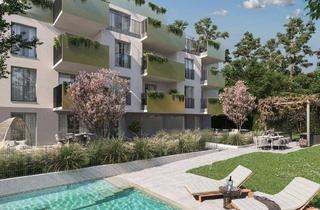 Wohnung kaufen in 1130 Wien, Großflächige Gartenwohnung, 5-Zimmer Erstbezugs-Wohnung mit Garten,Terrasse und 3 Balkone! Highlight sind Pool und Outdoorküche im Gemeinschaftsgarten!