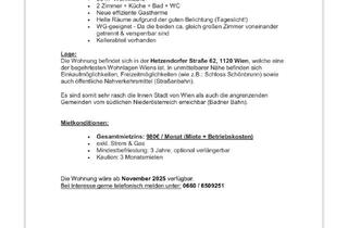 Wohnung mieten in Hetzendorferstraße 62, 1220 Wien, Gemütliche 2-Zimmer-Wohnung (56 m²) – WG-geeignet