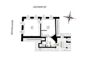 Wohnung mieten in Jakominiplatz 18, 8010 Graz, Jakominiplatz: Heller 2 ZIMMER-Altbau + möblierte Einbauküche + Bad mit Dusche und WC!