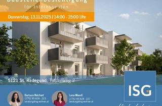 Wohnung mieten in Tulpenweg, 5121 Sankt Radegund, Neubau Mietkauf! 3-Zimmer im 1. OG inkl. Carport, Top 6 - Übergabe Dezember 2025