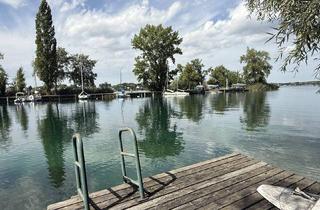 Haus kaufen in Seestraße, 2491 Neufeld an der Leitha, große UFERPAZRELLE mit privatem Badesteg am Neufelder See – Holzhaus mit Renovierungsbedarf beim Yachtclub auf Pachtgrund zu verkaufen