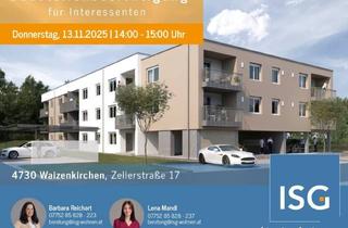 Wohnung mieten in Zellerstraße 17, 4730 Waizenkirchen, 2-Zimmer Wohnung im EG mit Carport, Top 6, Miete mit Kaufoption! NEUBAU - Erstbezug