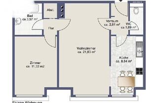 Wohnung mieten in Rußbergstraße, 1210 Wien, 52m2 Wohnung komplett möbliert Nähe KPH Stebersdorf und VETMED