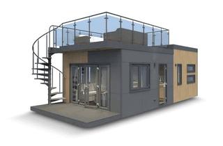 Haus kaufen in 2491 Neufeld an der Leitha, Stilvoller Holz-Bungalow mit Klimaanlage und Maßküche