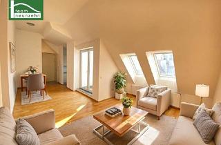 Wohnung kaufen in Arthaberplatz, 1100 Wien, Moderne Dachgeschosswohnung mit großer Terrasse nahe Arthaberplatz in ruhiger Seitengasse! Hohe Decken und Traumbad mit Fenster! - JETZT ZUSCHLAGEN