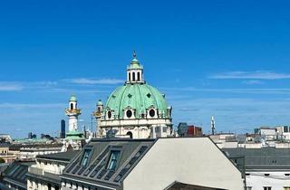 Penthouse mieten in 1040 Wien, Möbliertes Penthouse bei der Karlskirche