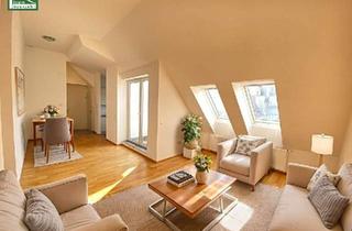 Wohnung kaufen in Arthaberplatz, 1100 Wien, Moderne Dachgeschosswohnung mit großer Terrasse nahe Arthaberplatz in ruhiger Seitengasse! Hohe Decken und Traumbad mit Fenster! - JETZT ZUSCHLAGEN