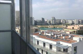 Wohnung mieten in Ilse-Buck-Straße 22, 1220 Wien, Seestadt/Blick auf den See vom Balkon/5 Gehminuten zur U-Bahn