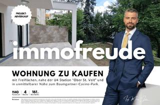Wohnung kaufen in Hütteldorfer Straße 335, 1140 Wien, Zum Verkauf steht eine nach Süden ausgerichtete 4 Zimmer-Altbauwohnung mit Garten und Balkon, welche mittels einer Luftwärmepumpe beheizt wird, in Wien Penzing, nahe der U4 Station “Ober St. Veit” und in unmittelbarer Nähe zum Baumgartner-Casino-Park.