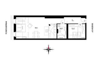 Wohnung mieten in Radetzkystraße 31, 8010 Graz, Helle 2 ZIMMER-Wohnung + neuwertige Einbauküche + Klimaanlage + neuwertige Sanitäranlagen + Lift + neben ÖGK bzw. nähe Jakominiplatz!
