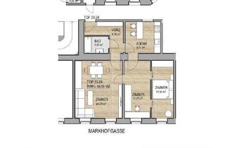 Wohnung kaufen in Markhofgasse, 1030 Wien, PROVISIONSFREIE sanierungsbedürftige Altbauwohung | Nähe U3-Station-Schlachthausgasse | Lift in Planung