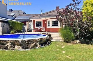 Einfamilienhaus kaufen in 2460 Bruck an der Leitha, Wohlfühlhaus mit Pool, Garten & Extraeinheit – gepflegtes ELK-Haus auf Eckgrundstück