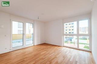 Wohnung kaufen in Tokiostraße 5A, 1220 Wien, Küche und Tiefgaragenplatz bereits inkludiert! Herrliche Neubau-Erstbezugswohnung zwischen An der Schanze und dem Kirschblütenpark