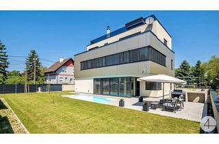 Villen zu kaufen in 1220 Wien, Premium-Villa - mit grünem Weitblick - sonnige Ausrichtung - hochwertige Ausstattung - Salzwasserpool - Garage - Lift