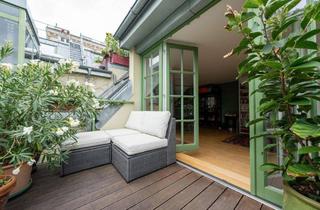 Wohnung kaufen in 1070 Wien, Urbanes 5 Zimmer-Hideaway mit Stadtgarten über den Dächern Wiens