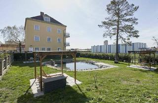 Wohnung mieten in Etrichstraße, 1110 Wien, Bestlage Kaiserebersdorf! Möblierte 2-Zimmer-Wohnung für Singles oder Pärchen mit Balkon, Gartennutzung und Schwimmbiotop