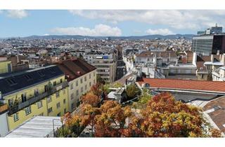 Wohnung kaufen in 1040 Wien, Blick über Wien I 3 Außenflächen I ca. 67 m² beeindruckender Wohn-Essbereich I Stellplätze im Haus verfügbar I