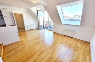Wohnung kaufen in Columbusgasse, 1100 Wien, Neuer Preis! WOW! Stylisch Wohnen im Dachgeschoss! Hofseitiger West-Balkon + Perfekte Raumaufteilung + Perfekte Infrastruktur + Ruhige Seitengasse + Toller Fernblick!